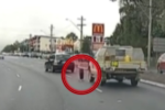 Sydney ute driver rogue tyre