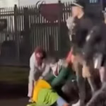 NSW Police officer pushes woman